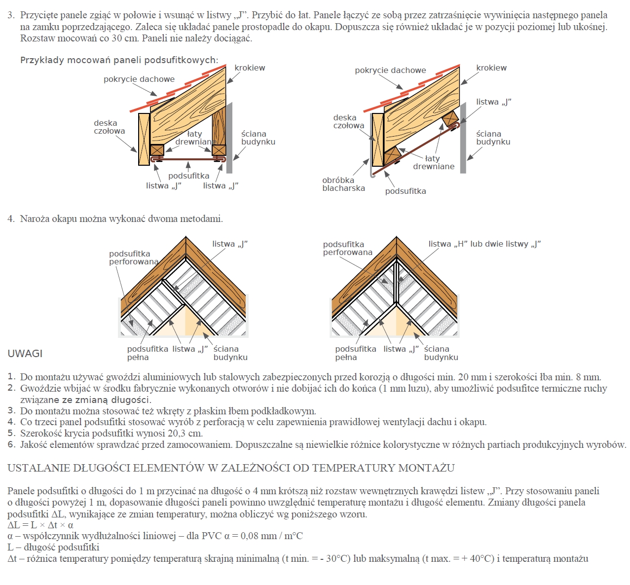 Instrukcja montażu podsufitki podbitki dachowej Izabella str2